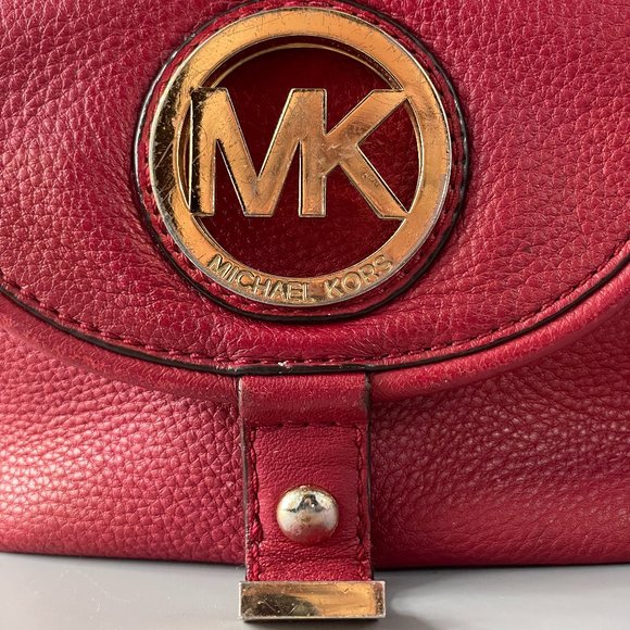 Michael Kors Red Pebbled Leather Hobo/Handbag - Picture 2 of 15